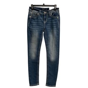 Miss Me Mid-Rise Skinny Jeans Sequin and Rhineston Angel Wings Design